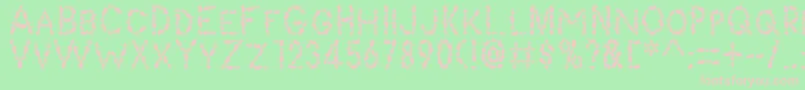 Easterbunny Font – Pink Fonts on Green Background