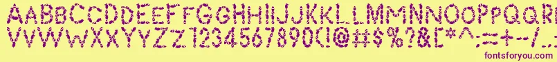 Easterbunny Font – Purple Fonts on Yellow Background