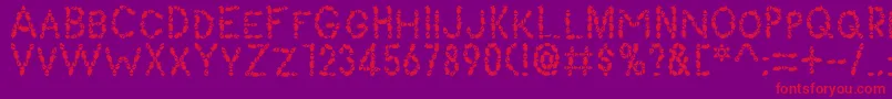 Easterbunny Font – Red Fonts on Purple Background