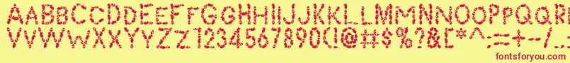 Easterbunny Font – Red Fonts on Yellow Background