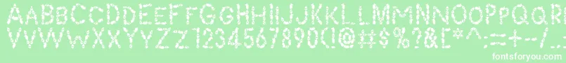 Easterbunny Font – White Fonts on Green Background