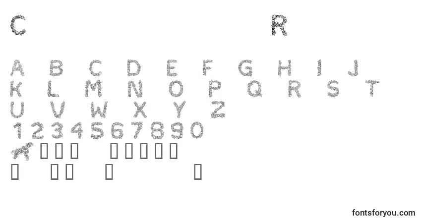 Шрифт CftypocraftRegular – алфавит, цифры, специальные символы