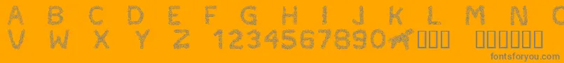 CftypocraftRegular Font – Gray Fonts on Orange Background