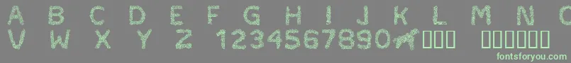 CftypocraftRegular-Schriftart – Grüne Schriften auf grauem Hintergrund