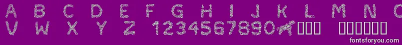 フォントCftypocraftRegular – 紫の背景に緑のフォント