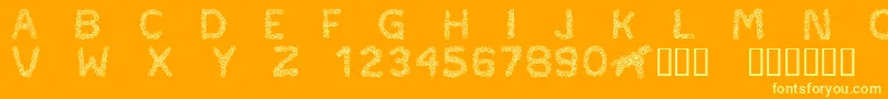 Fonte CftypocraftRegular – fontes amarelas em um fundo laranja