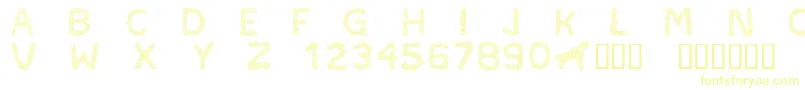 CftypocraftRegular-fontti – keltaiset fontit valkoisella taustalla