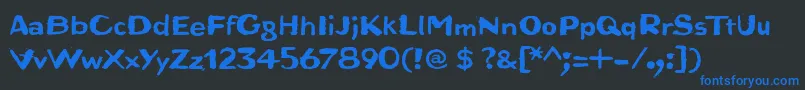 Шрифт BrutaWoodcut – синие шрифты на чёрном фоне