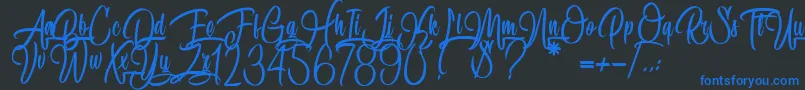 SpecialityOfRodrigues Font – Blue Fonts on Black Background