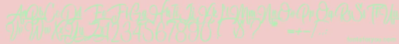 SpecialityOfRodrigues Font – Green Fonts on Pink Background