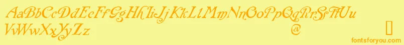RackhamItalic Font – Orange Fonts on Yellow Background