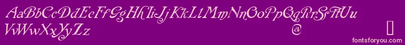 RackhamItalic Font – Pink Fonts on Purple Background