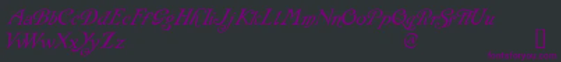 RackhamItalic Font – Purple Fonts on Black Background