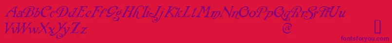 RackhamItalic Font – Purple Fonts on Red Background