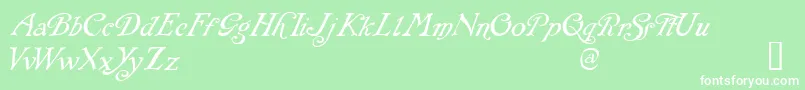 RackhamItalic Font – White Fonts on Green Background