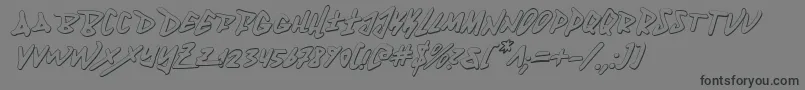 Fantom3DItalic-Schriftart – Schwarze Schriften auf grauem Hintergrund