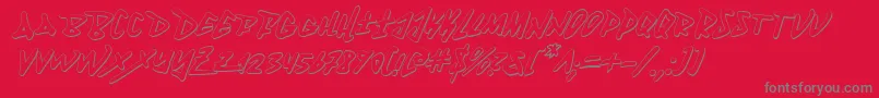 Fantom3DItalic Font – Gray Fonts on Red Background