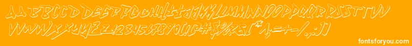 Fantom3DItalic Font – White Fonts on Orange Background