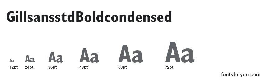 GillsansstdBoldcondensed Font Sizes