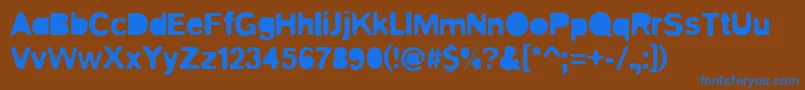 Blitz Font – Blue Fonts on Brown Background