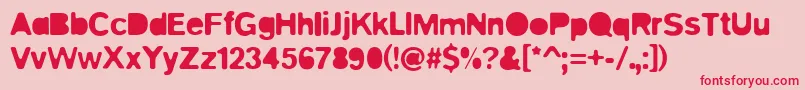 Blitz Font – Red Fonts on Pink Background