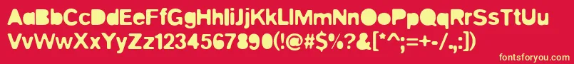 Blitz Font – Yellow Fonts on Red Background