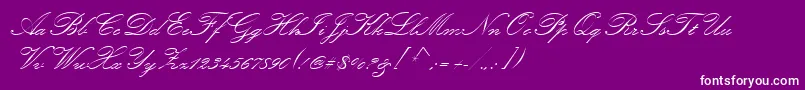 fuente KunstlerScript – Fuentes Blancas Sobre Fondo Morado