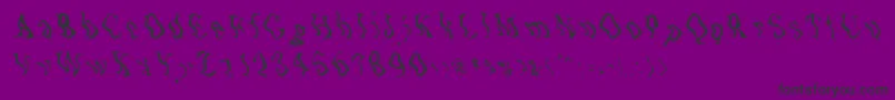 Zone23Underwater-Schriftart – Schwarze Schriften auf violettem Hintergrund