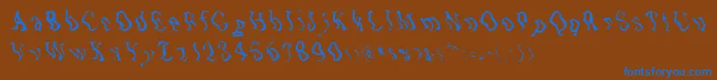 Zone23Underwater Font – Blue Fonts on Brown Background