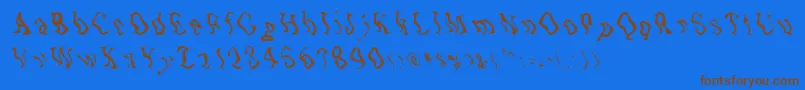 Zone23Underwater Font – Brown Fonts on Blue Background