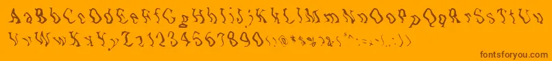 Zone23Underwater Font – Brown Fonts on Orange Background