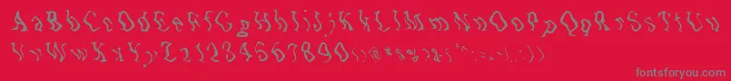 Zone23Underwater Font – Gray Fonts on Red Background