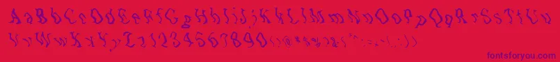 Zone23Underwater Font – Purple Fonts on Red Background
