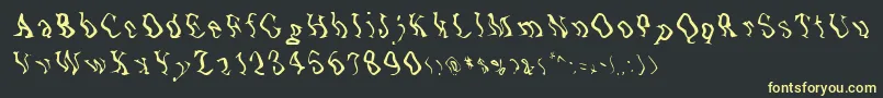 Zone23Underwater Font – Yellow Fonts on Black Background