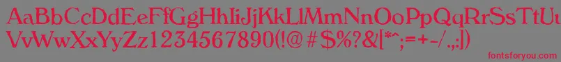 VeronaantiqueRegular Font – Red Fonts on Gray Background