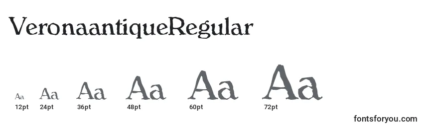 Größen der Schriftart VeronaantiqueRegular