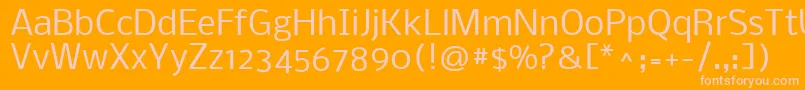 Nobile Font – Pink Fonts on Orange Background