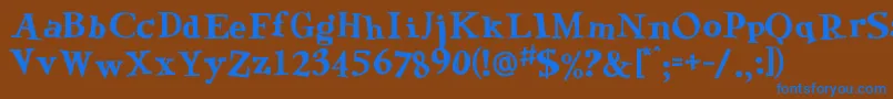 GreenEggsAndSpamRegular Font – Blue Fonts on Brown Background