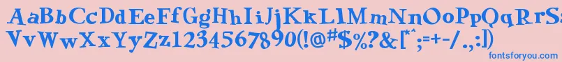 GreenEggsAndSpamRegular Font – Blue Fonts on Pink Background