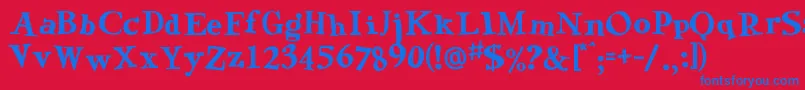 GreenEggsAndSpamRegular Font – Blue Fonts on Red Background