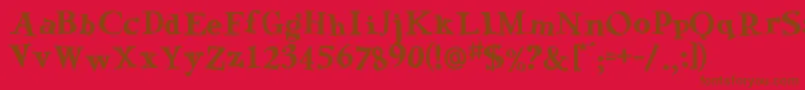 GreenEggsAndSpamRegular Font – Brown Fonts on Red Background