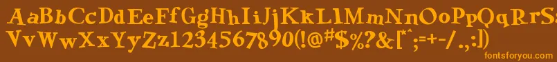 GreenEggsAndSpamRegular Font – Orange Fonts on Brown Background