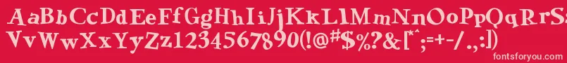 GreenEggsAndSpamRegular Font – Pink Fonts on Red Background