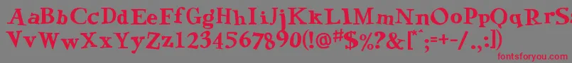 GreenEggsAndSpamRegular Font – Red Fonts on Gray Background