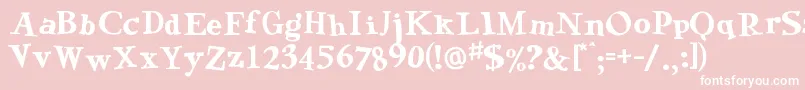 GreenEggsAndSpamRegular Font – White Fonts on Pink Background