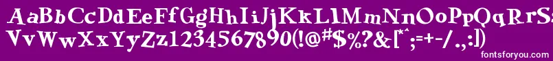 GreenEggsAndSpamRegular Font – White Fonts on Purple Background