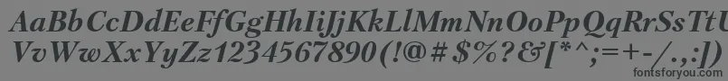 Czcionka PetersburgBolditalicCyrillic – czarne czcionki na szarym tle