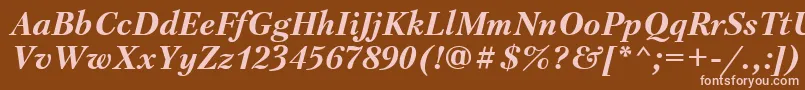Lisätietoja PetersburgBolditalicCyrillic-fontista PetersburgBolditalicCyrillic-fontti – vaaleanpunaiset fontit ruskealla taustalla