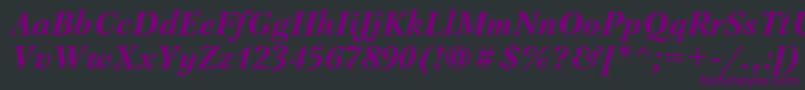 Saiba mais sobre a fonte PetersburgBolditalicCyrillic Fonte PetersburgBolditalicCyrillic – fontes roxas em um fundo preto