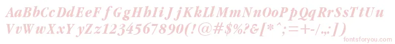 GaramondCondBoldItalic Font – Pink Fonts on White Background